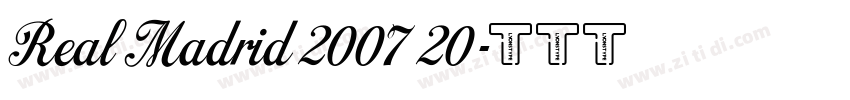 Real Madrid 2007 20字体转换